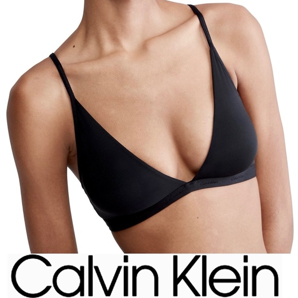 - Calvin Klein Form to Body Convertible Black Triangle Bralette SZ M! NEW! - Picture 1 of 16